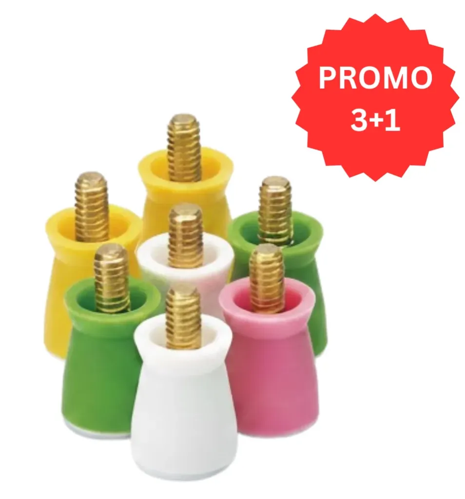HSB-Disposable Prophy Cups, Silicone Soft, White, Screw Type, Webbed, 144/Pk, 102001