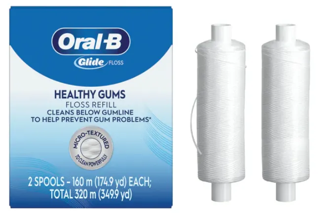 Oral-B Glide Healthy Gums Floss 160M Refill unflavored, 2/Pk-80779742