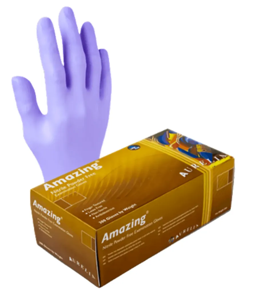 Aurelia® Amazing Nitrile Gloves – Purple –Small-300/Pk-92886