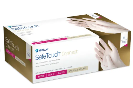 Medicom-SafeTouch Connect Natural Gloves-Medium-100/Box, ME-1124-C