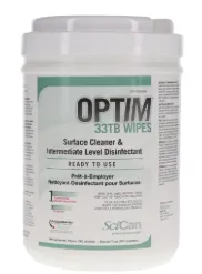 SciCan- Optim 33TB, Disinfectant Wipes, Unscented, 160/Pk, SCI33W12