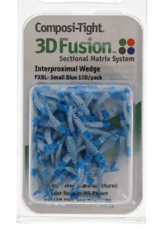 Garrison-Composi-Tight 3D Fusion Wedge, Bulk Refill, Small, Blue, 100/Pk, FXBL