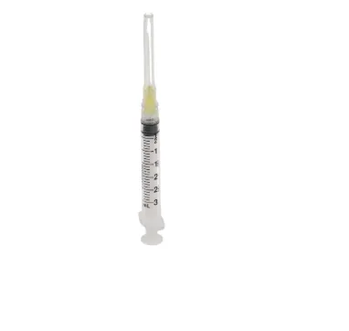 Kendall Healthcare-Monoject Endodontic Irrigating Syringes with Needles, 3 cc, 27 Ga, 1.25", Yellow, 100/Pk, Z8881513850