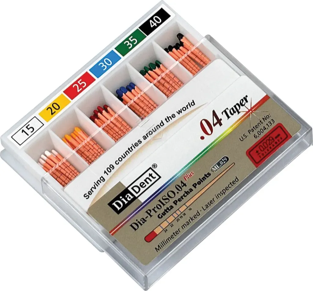 Diadent-Gutta Percha, MM, Dia-ProISO GT .04 #15/40, 60/Pk, ML114-691