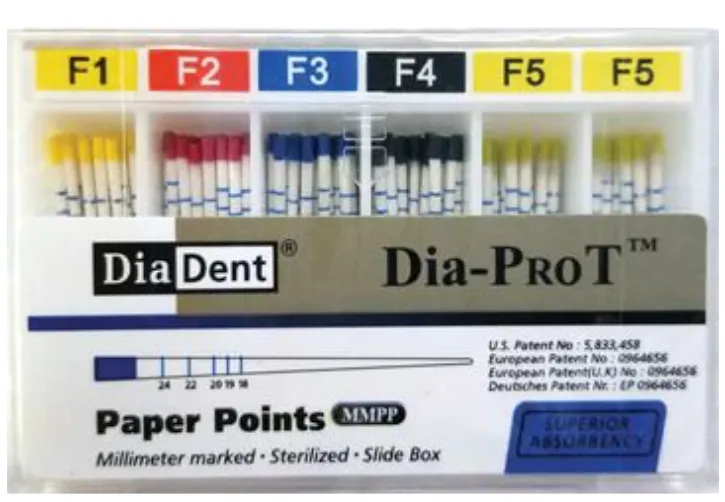 Diadent-Paper Points, MMPP Dia-ProT #F1, 100/Pk, MP250-S601