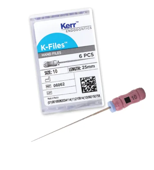 Kerr-K-File, Stainless Steel, 25 mm, # 10, Purple, 6/Pk, 06062