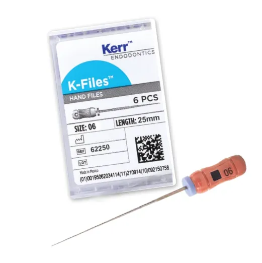 Kerr-K-File, Stainless Steel, 25 mm, # 06, Pink, 6/Pk, 62250