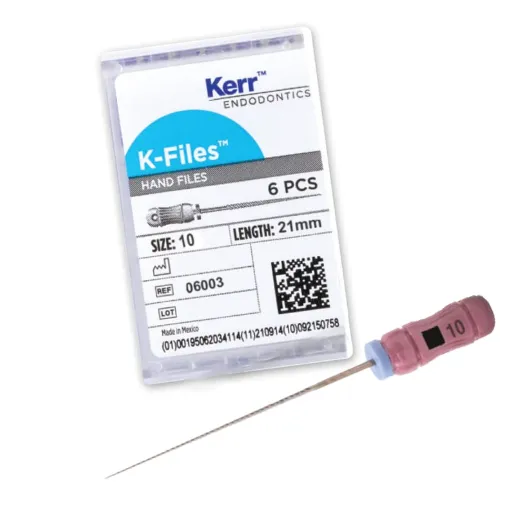 Kerr-K-File, Stainless Steel, 21 mm, # 10, Purple, 6/Pk, 06003