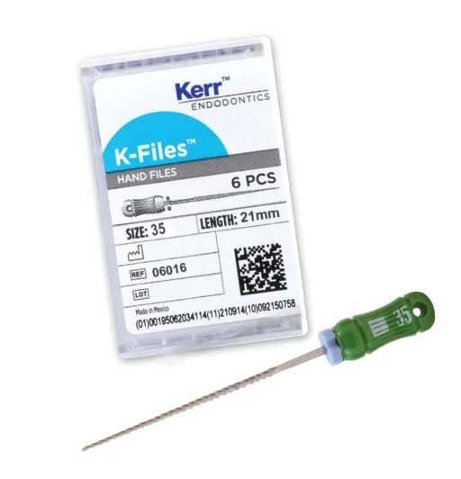 Kerr-K-File, Stainless Steel, 21 mm, # 35, Green, 6/Pk, 06016