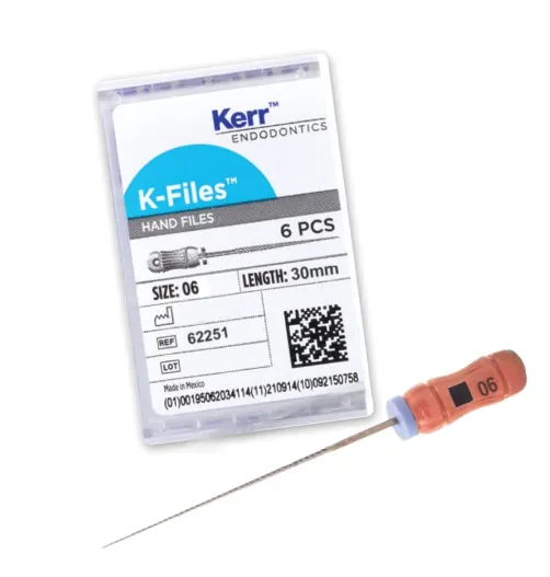 Kerr-K-File, Stainless Steel, 30 mm, # 06, Pink, 6/Pk, 62251