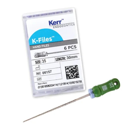 [06157] Kerr-K-File, Stainless Steel, 30 mm, # 35, Green, 6/Pk, 06157