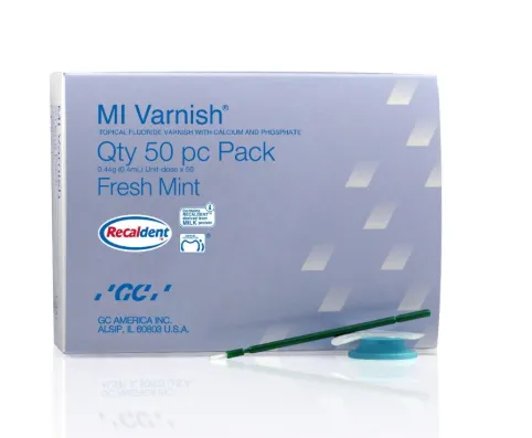 GC America-MI Varnish, Unit Dose, 0.40 ml, Fresh Mint, 50/Pk-442555