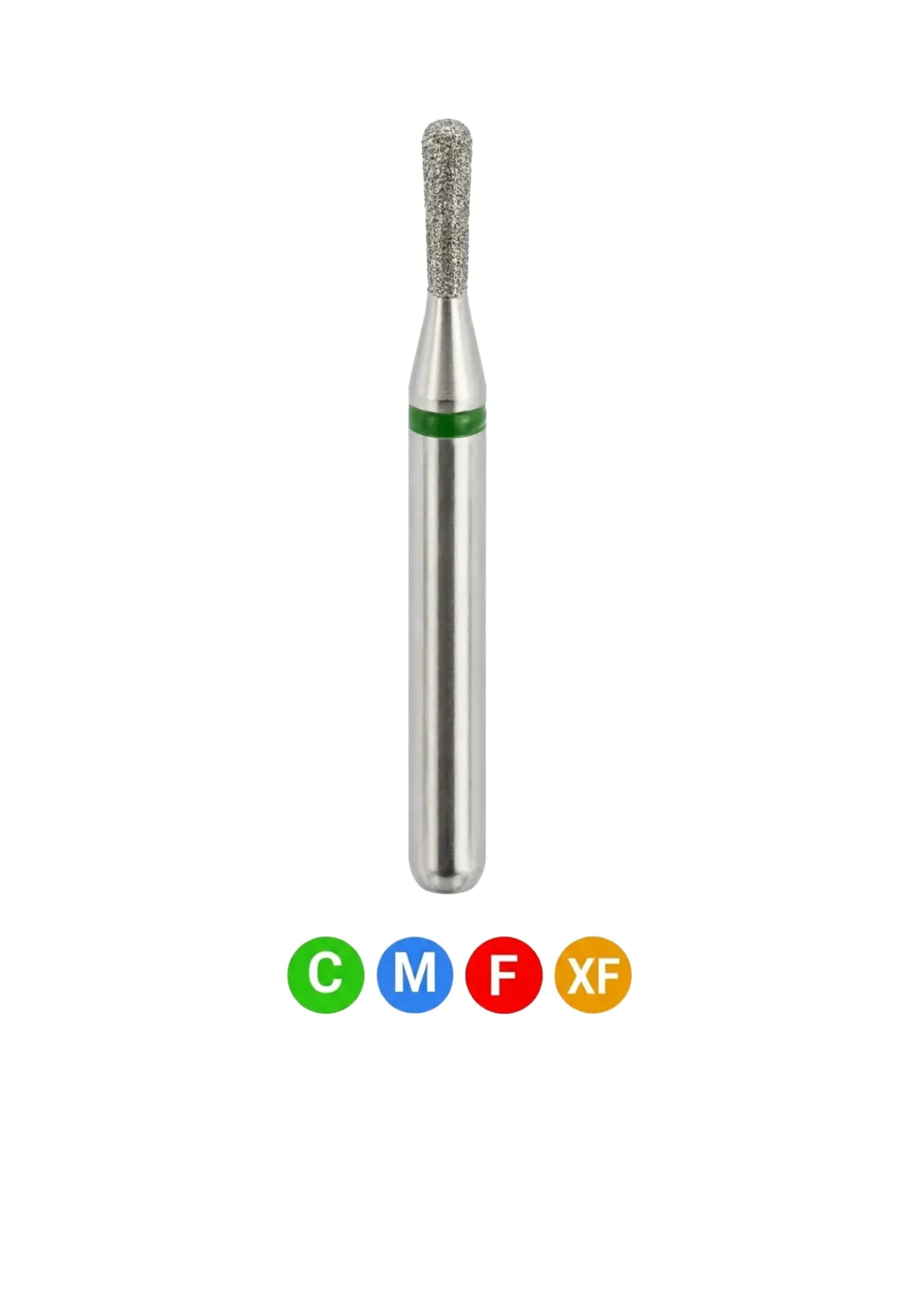 [C12SSSC] Crosstech-Diamond Burs, FG, Pear, Coarse, Green, 1.0 mm, 830L-010C, 5/Pk, C12SSSC