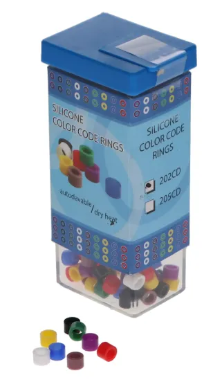 Plasdent-Silicone Instrument Color Code Rings, Standard, Assorted, 80/Pk, 202CD-A