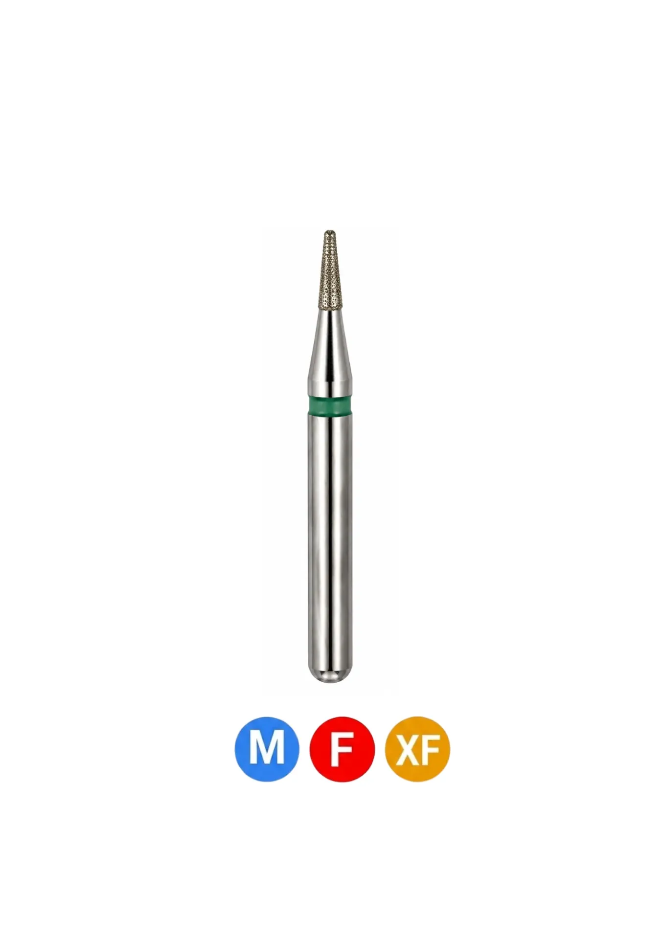 [DET4F] Crosstech-Diamond Burs, FG, X-Mas Tree Round End, Fine, Red, 1.0 mm, 133-010F, 5/Pk, DET4F