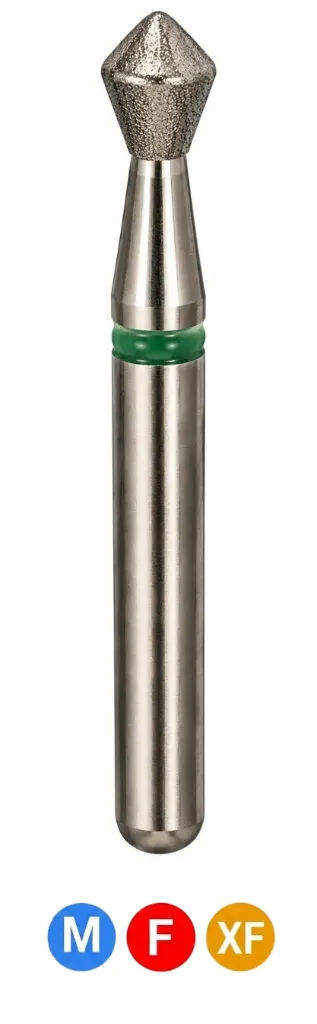 Crosstech-Diamond Burs, FG, Acorn, Medium, Blue, 2.3 mm, 905-023M, 5/Pk, C18