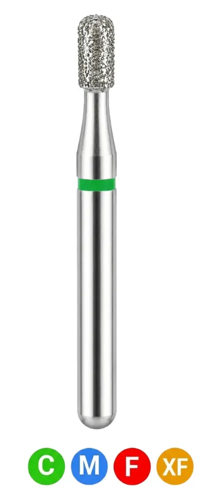 Crosstech-Diamond Burs, FG, Pear, Extra Fine, Yellow, 1.6 mm, 830-016XF, 5/Pk, C12MLP
