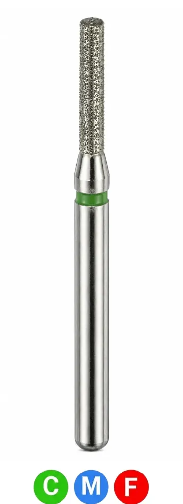Crosstech-Diamond Burs, FG, Flat End Cylinder, Fine, Red, 1.4 mm, 836-014F, 5/Pk, B1F