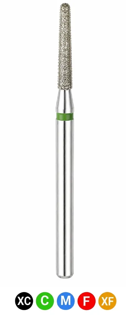 Crosstech-Diamond Burs, FG, Flat End Taper, Fine, Red, 1.6 mm, 848-016F, 5/Pk, C2F