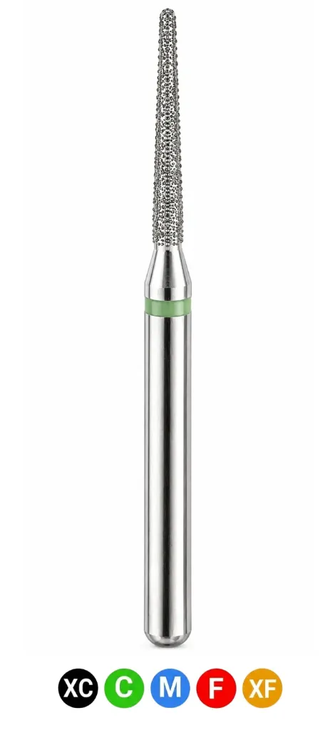 Crosstech-Diamond Burs, FG, Flat End Taper, Medium, Blue, 1.2 mm, 847-012M, 5/Pk, B4S