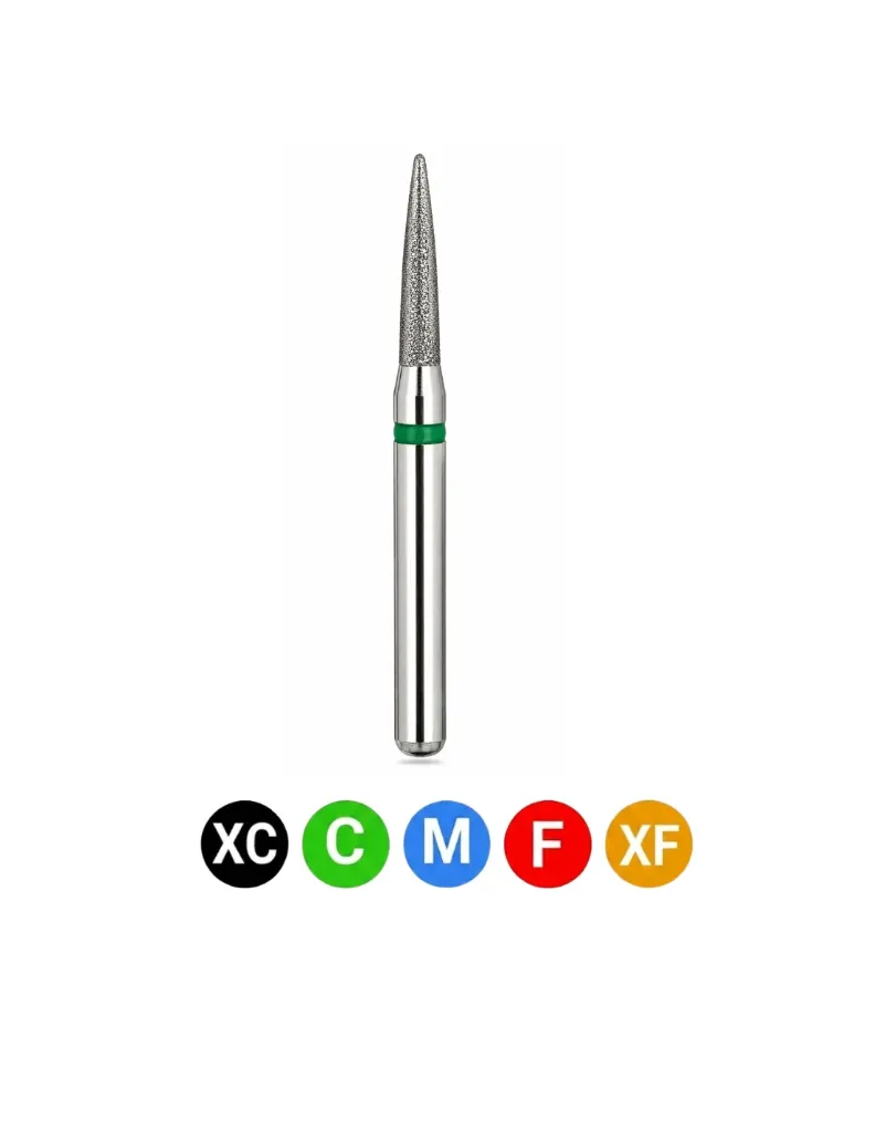 [C10] Crosstech-Diamond Burs, FG, Flame, Medium, Blue, 1.2 mm, 863-012M, 5/Pk, C10