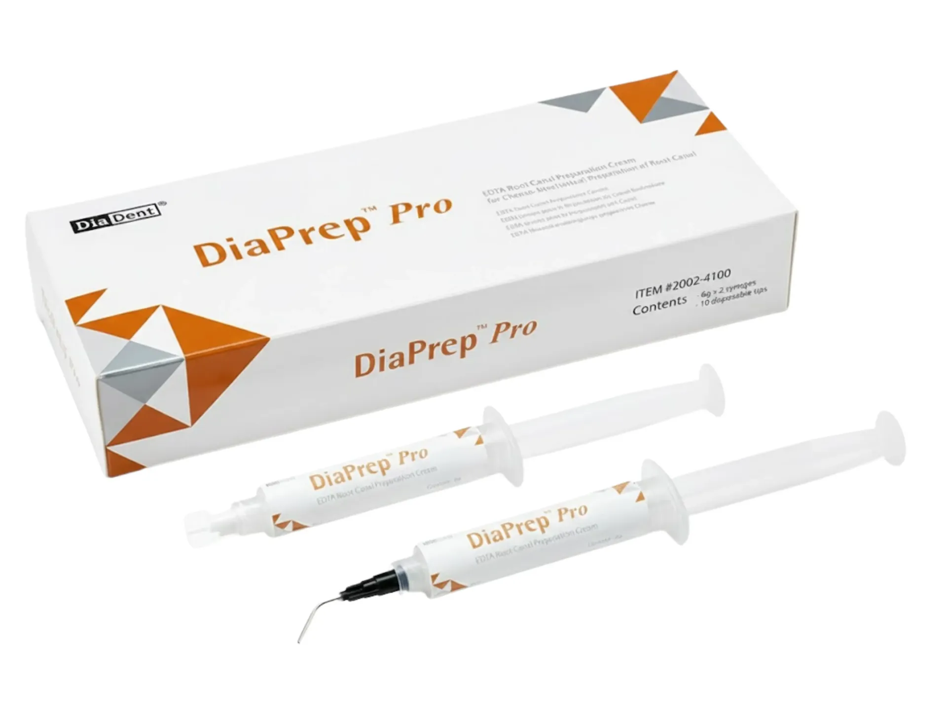 Diadent-DiaPrep Pro EDTA RC Prep Cream (2 x 6gm Syringes + Tips), 2002-4100