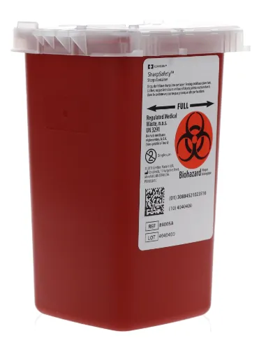[8900SA] Kendall Healthcare-Phlebotomy Sharps Container-Red, 1/Pk (1 Qt)