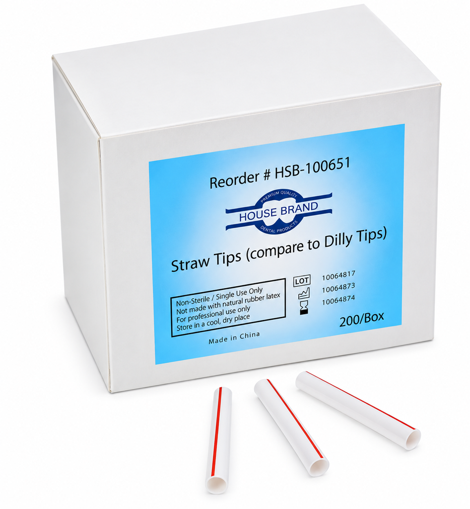 [100651] HSB-Vista Straw / Tip-A-Dilly Type HVE Tips 200/Pk, 100651
