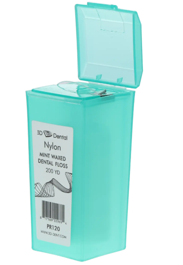 3D Dental-Dental Floss, Waxed Mint Refill, 200 yds, 1/Pk, PR120