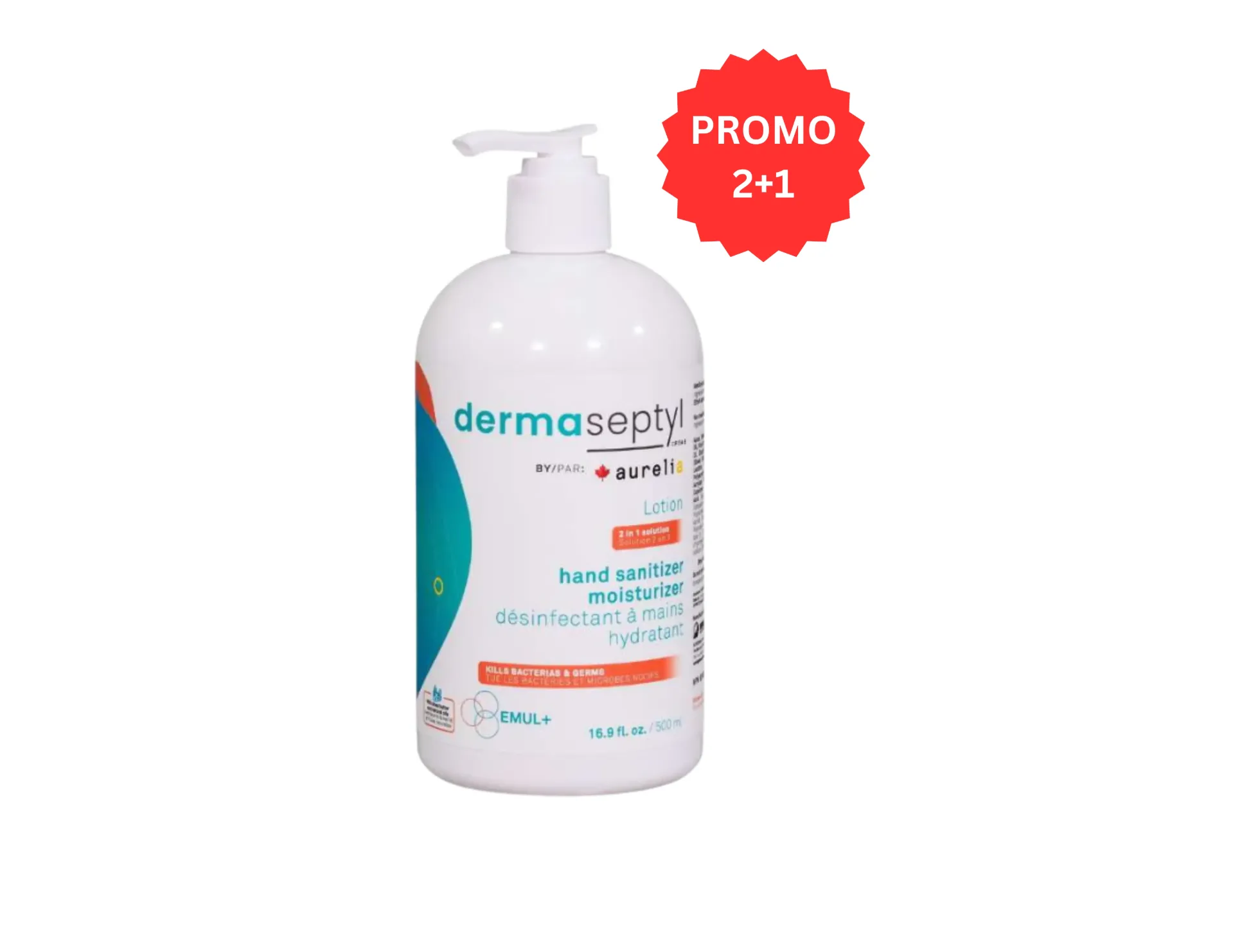 DermaSeptyl Antiseptic Hand Sanitizer – 70% Ethyl Alcohol (500mL)-8500 (Promo (2+1))
