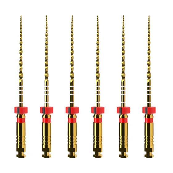 Dentsply ProTaper Gold Rotary Endodontic Files-F2-Red-31mm-6/Pk-PTGRF231