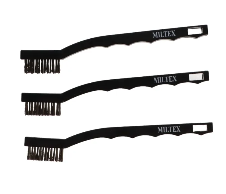 Miltex Instrument Cleaning Brushes Stainless Steel Bristles 7.25" 3/Pk-3-1001