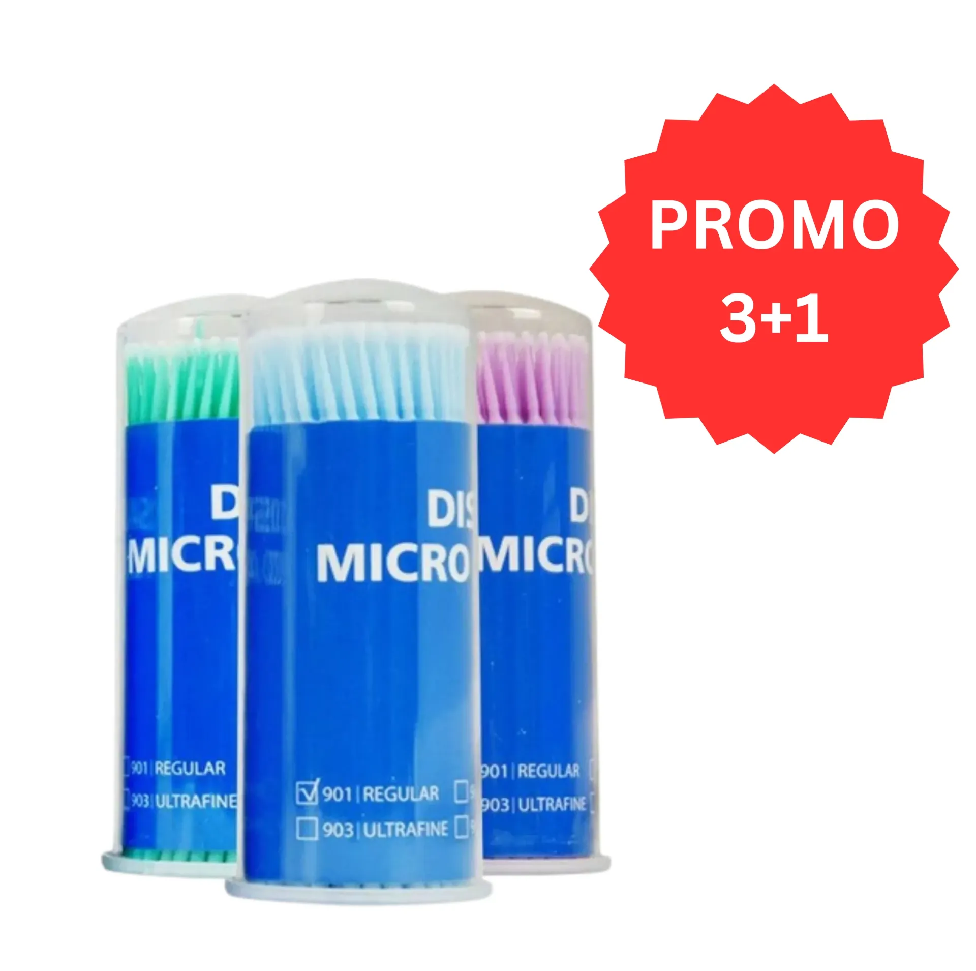 HSB-Micro-Brush Disposable Applicators, Super Fine, White, 4 x 100/Pk, 101312 (One box)