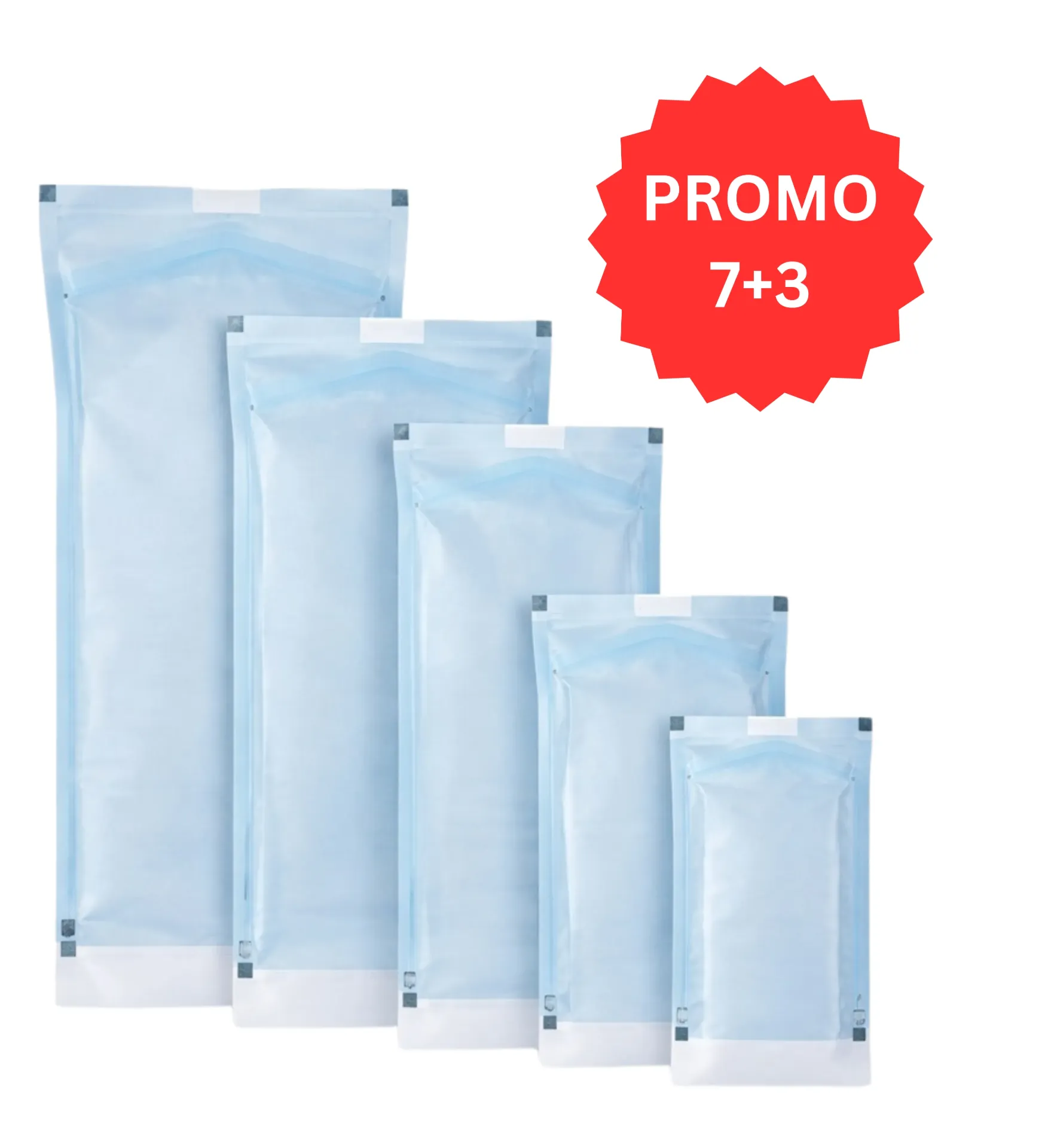 AIRA-Sterilization Pouch, Class 4, Self-Sealing, Clear, 5.25" x 10", 200/Pk, 100516 (One box)