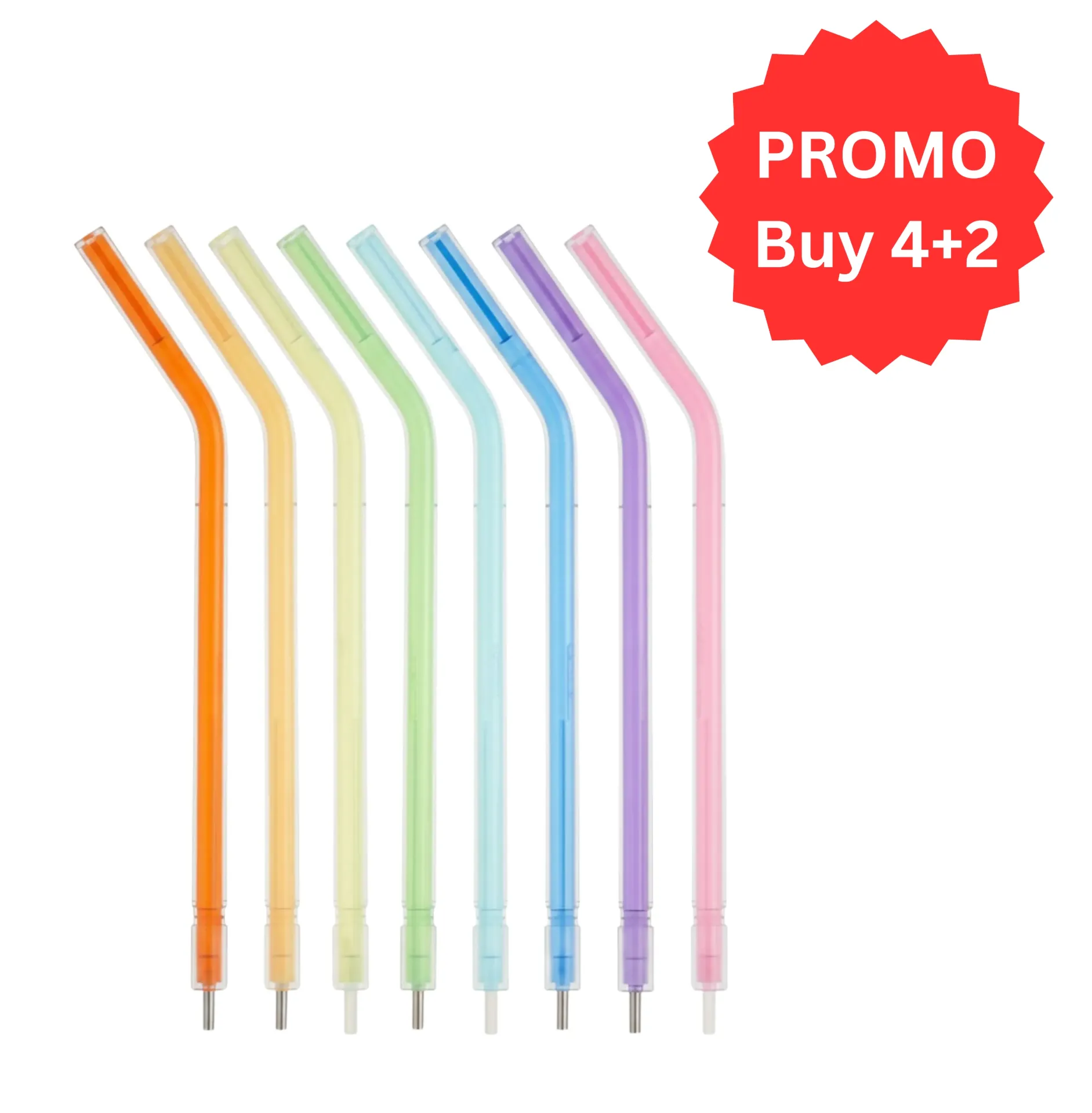 HSB-Crystal Tip Type Air/Water Tips, Plastic Core, Rainbow, 250/Pk, 100605 (One box)