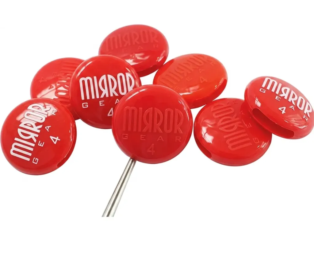 Plasdent -Mirror Cover, Size # 4, Red, 12/Pk-MC4-5N